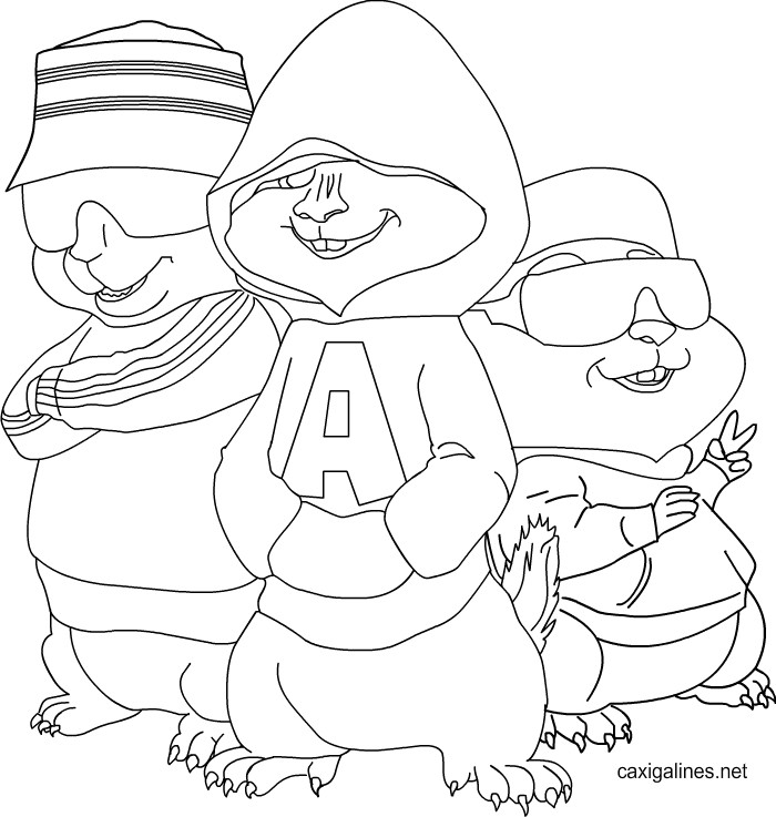 Dessin à colorier: Alvin et les Chipmunks (Films d'animation) #128298 - Coloriages à Imprimer Gratuits