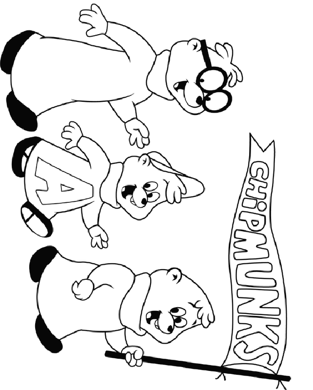 Dessin à colorier: Alvin et les Chipmunks (Films d'animation) #128301 - Coloriages à Imprimer Gratuits