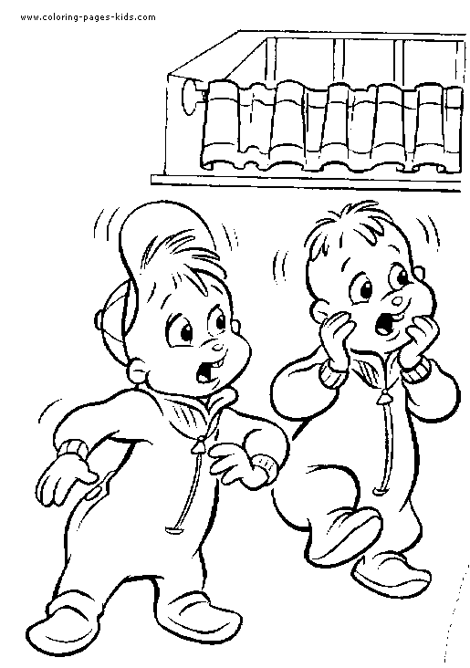 Dessin à colorier: Alvin et les Chipmunks (Films d'animation) #128329 - Coloriages à Imprimer Gratuits