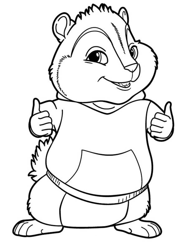 Dessin à colorier: Alvin et les Chipmunks (Films d'animation) #128343 - Coloriages à Imprimer Gratuits