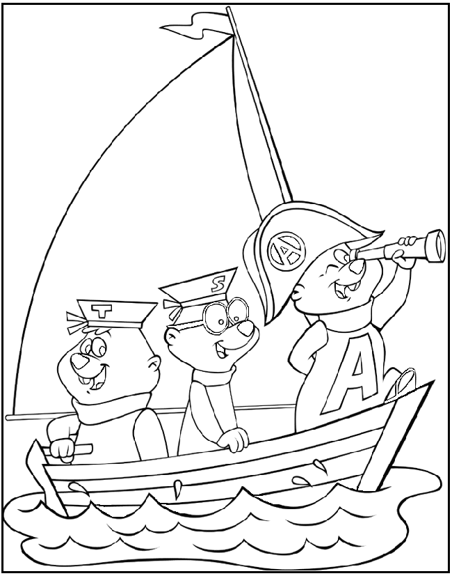 Dessin à colorier: Alvin et les Chipmunks (Films d'animation) #128344 - Coloriages à Imprimer Gratuits