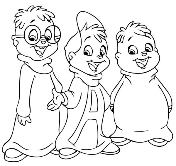 Dessin à colorier: Alvin et les Chipmunks (Films d'animation) #128367 - Coloriages à Imprimer Gratuits