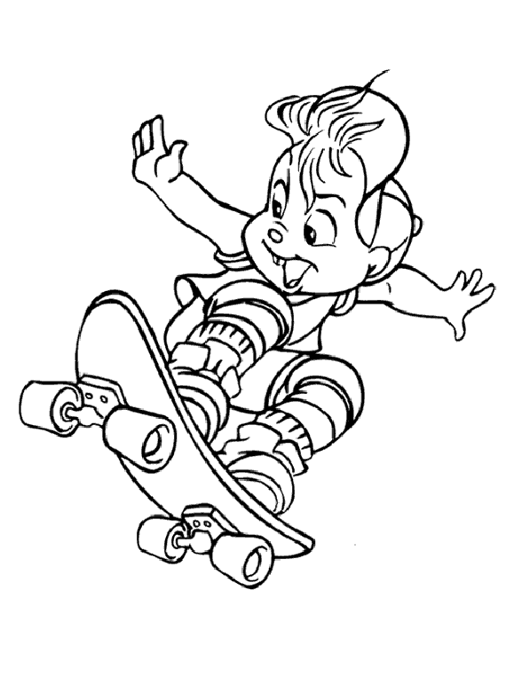 Dessin à colorier: Alvin et les Chipmunks (Films d'animation) #128397 - Coloriages à Imprimer Gratuits