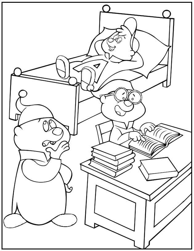 Dessin à colorier: Alvin et les Chipmunks (Films d'animation) #128400 - Coloriages à Imprimer Gratuits