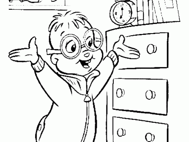 Dessin à colorier: Alvin et les Chipmunks (Films d'animation) #128418 - Coloriages à Imprimer Gratuits