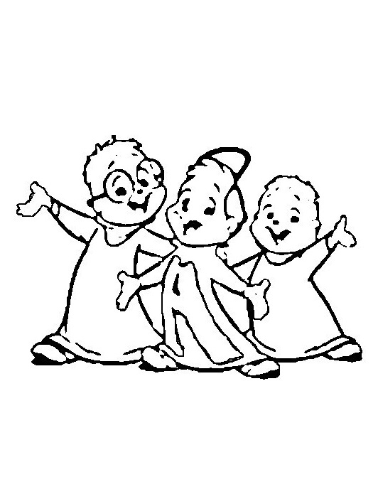 Dessin à colorier: Alvin et les Chipmunks (Films d'animation) #128446 - Coloriages à Imprimer Gratuits