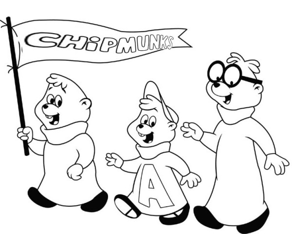 Dessin à colorier: Alvin et les Chipmunks (Films d'animation) #128458 - Coloriages à Imprimer Gratuits