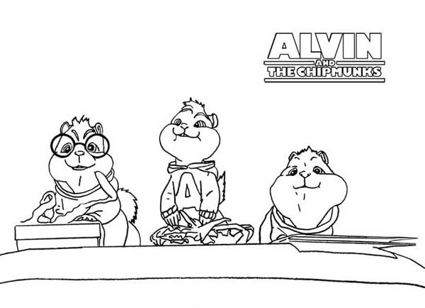 Dessin à colorier: Alvin et les Chipmunks (Films d'animation) #128464 - Coloriages à Imprimer Gratuits