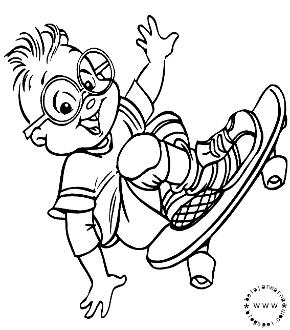 Dessin à colorier: Alvin et les Chipmunks (Films d'animation) #128469 - Coloriages à Imprimer Gratuits