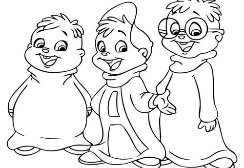 Dessin à colorier: Alvin et les Chipmunks (Films d'animation) #128480 - Coloriages à Imprimer Gratuits