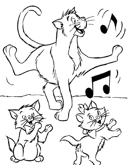 Dessin à colorier: Aristochats (Films d'animation) #26887 - Coloriages à Imprimer Gratuits