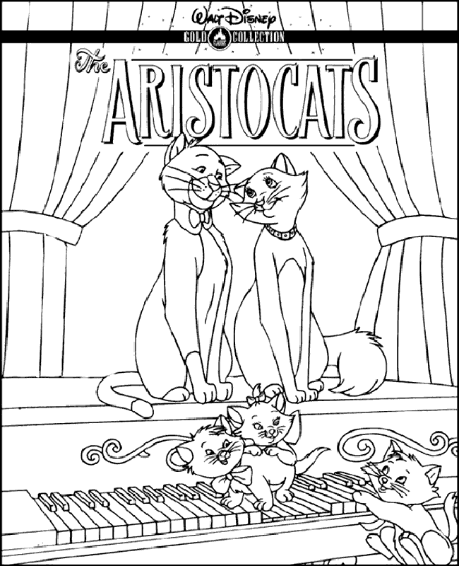 Dessin à colorier: Aristochats (Films d'animation) #26962 - Coloriages à Imprimer Gratuits