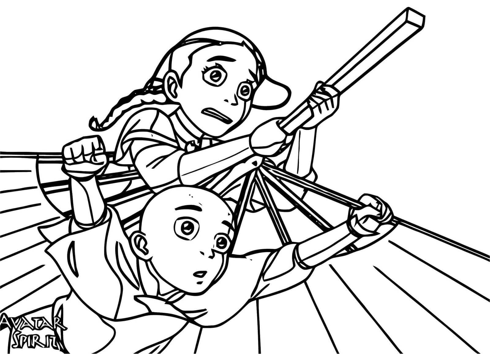 Dessin à colorier: Avatar, Le Dernier Maître de l’Air (Films d'Animation) #208138 - Coloriages à Imprimer Gratuits