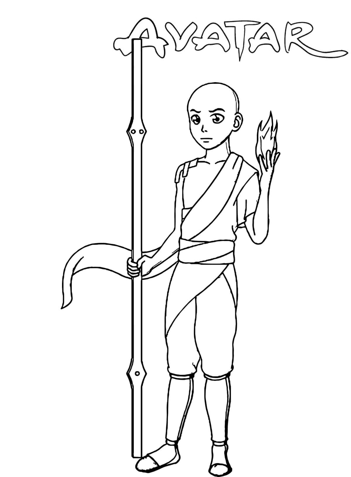 Coloriage imprimable Avatar, Le Dernier Maître de l’Air #208149 de la collection Films d'Animation à colorier aux crayons