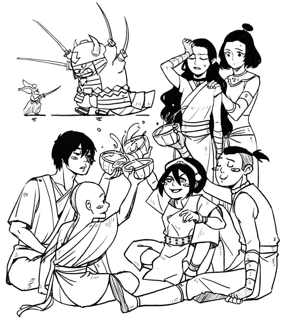 Coloriage gratuit Avatar, Le Dernier Maître de l’Air #208158 de la collection Films d'Animation à imprimer