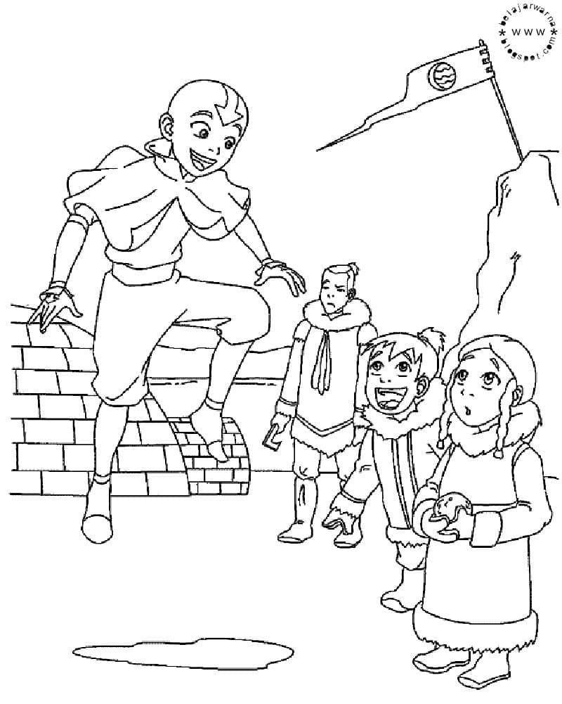 Coloriage gratuit Avatar, Le Dernier Maître de l’Air #208159 de la collection Films d'Animation à imprimer