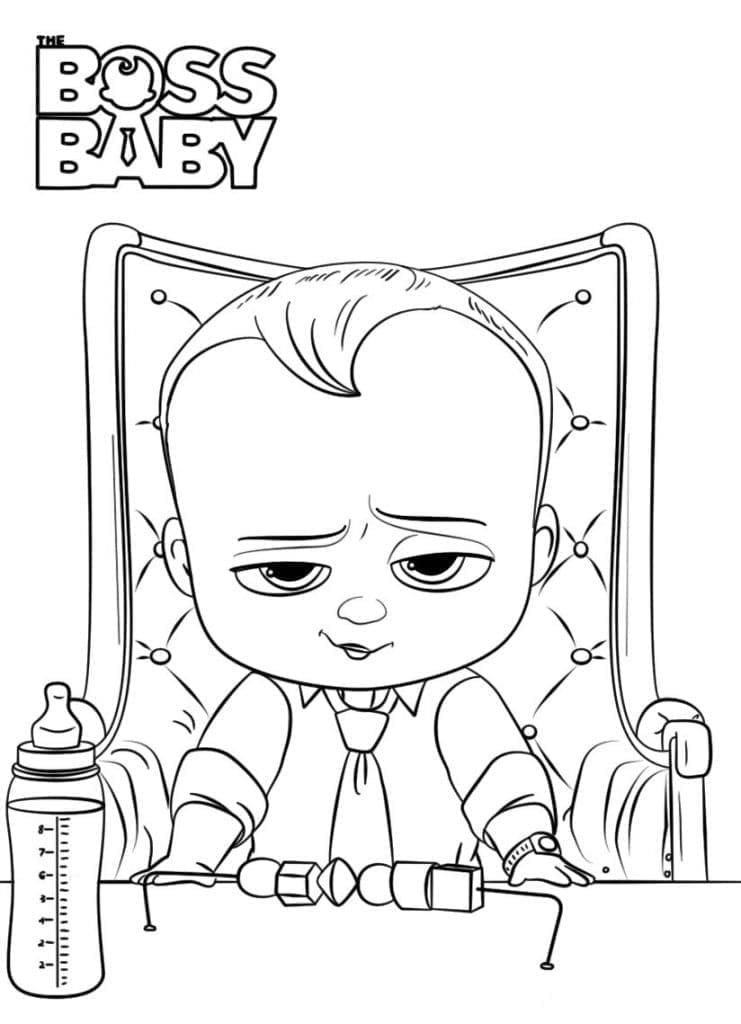 Dessin à colorier: Baby Boss (Films d'Animation) #198818 - Coloriages à Imprimer Gratuits