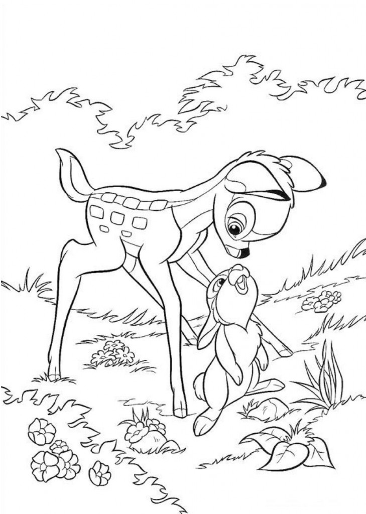 Dessin à colorier: Bambi (Films d'animation) #128527 - Coloriages à Imprimer Gratuits