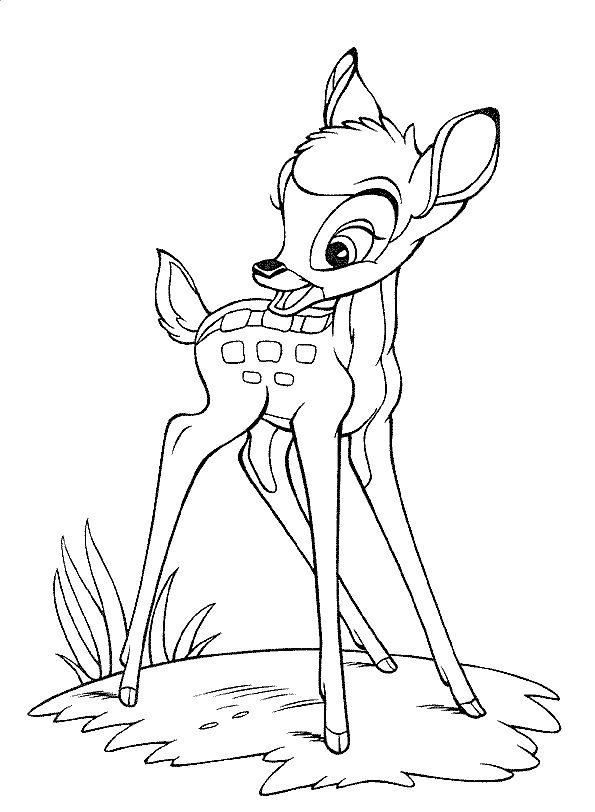 Dessin à colorier: Bambi (Films d'animation) #128531 - Coloriages à Imprimer Gratuits