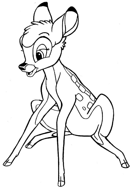 Dessin à colorier: Bambi (Films d'animation) #128533 - Coloriages à Imprimer Gratuits