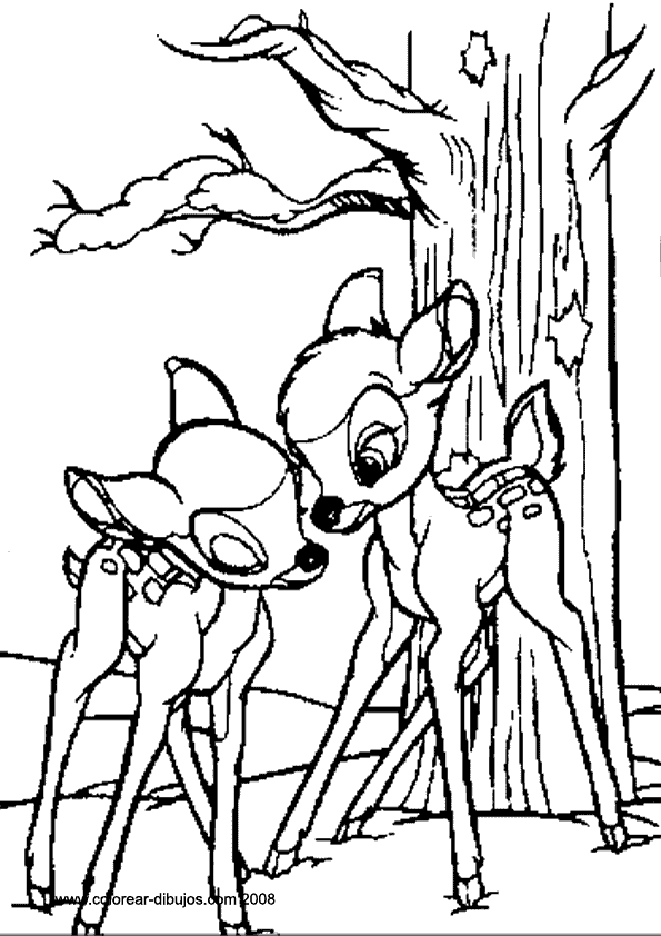 Dessin à colorier: Bambi (Films d'animation) #128543 - Coloriages à Imprimer Gratuits