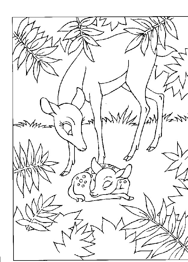 Dessin à colorier: Bambi (Films d'animation) #128553 - Coloriages à Imprimer Gratuits