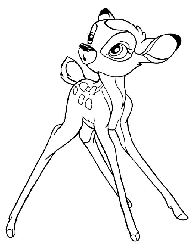 Dessin à colorier: Bambi (Films d'animation) #128593 - Coloriages à Imprimer Gratuits