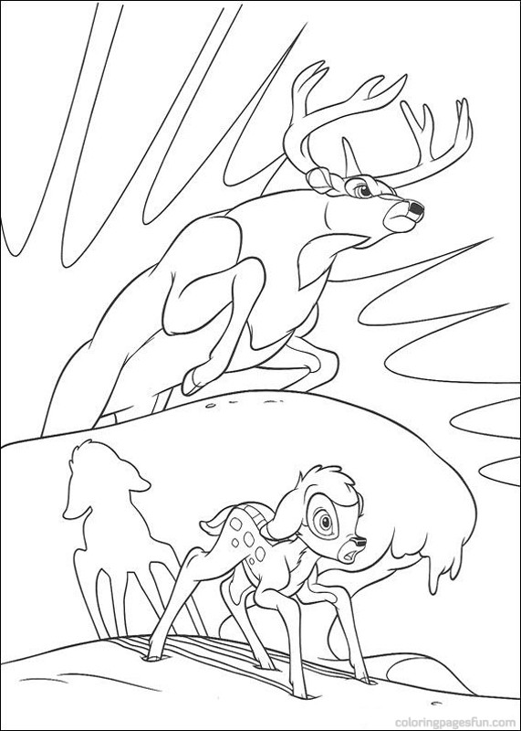 Dessin à colorier: Bambi (Films d'animation) #128632 - Coloriages à Imprimer Gratuits