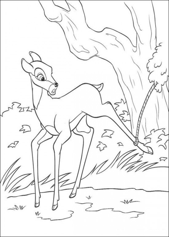 Dessin à colorier: Bambi (Films d'animation) #128636 - Coloriages à Imprimer Gratuits