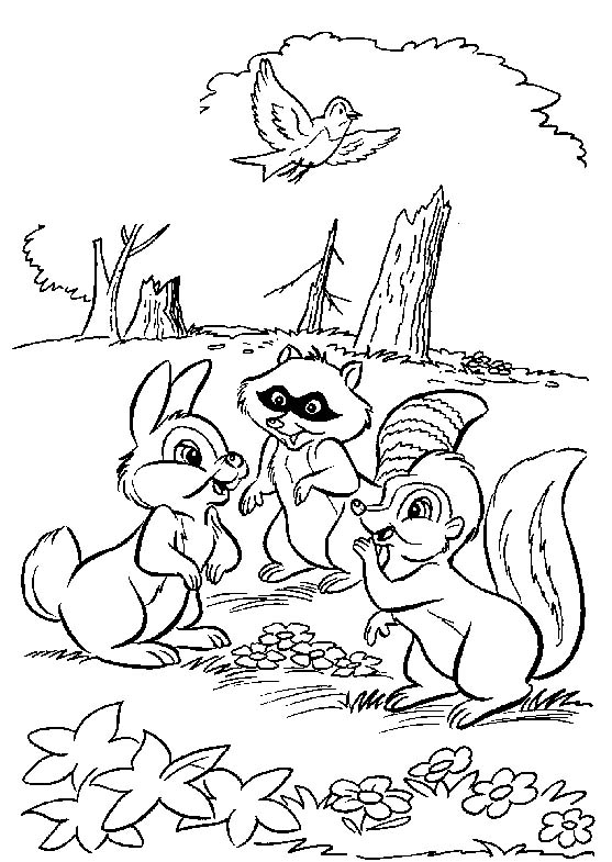 Dessin à colorier: Bambi (Films d'animation) #128637 - Coloriages à Imprimer Gratuits