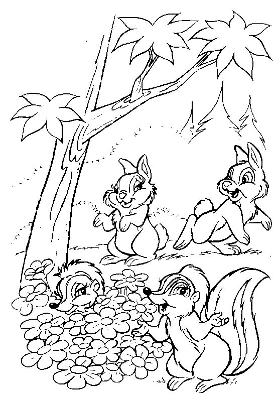 Dessin à colorier: Bambi (Films d'animation) #128645 - Coloriages à Imprimer Gratuits