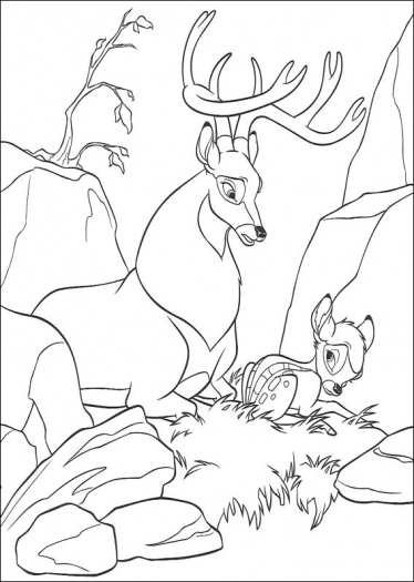 Dessin à colorier: Bambi (Films d'animation) #128716 - Coloriages à Imprimer Gratuits