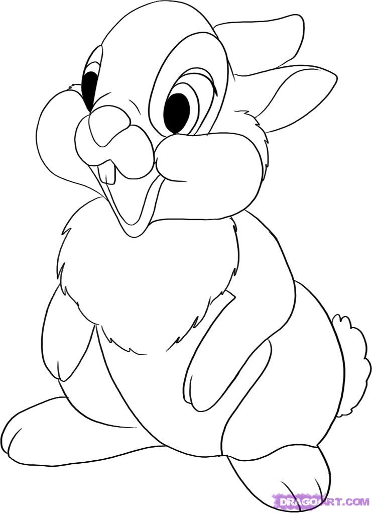 Dessin à colorier: Bambi (Films d'animation) #128717 - Coloriages à Imprimer Gratuits