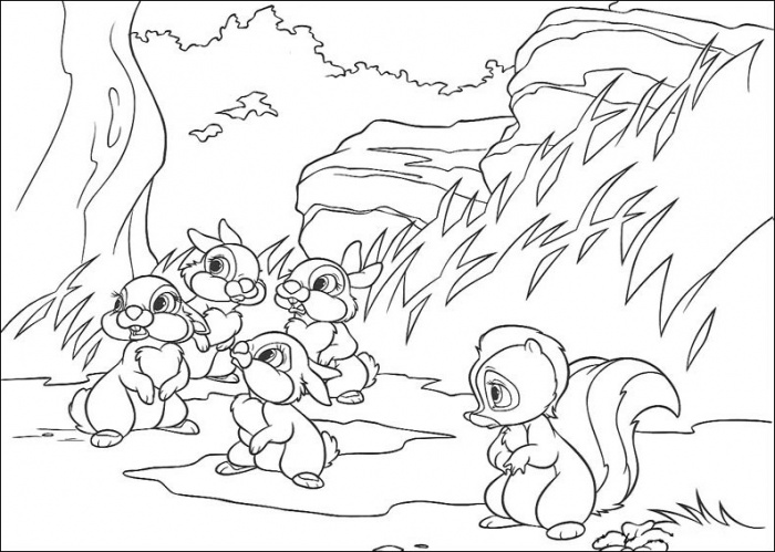 Dessin à colorier: Bambi (Films d'animation) #128727 - Coloriages à Imprimer Gratuits