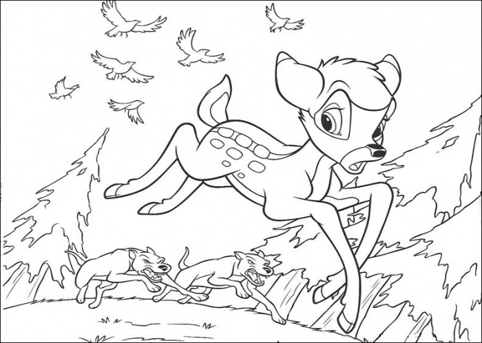 Dessin à colorier: Bambi (Films d'animation) #128729 - Coloriages à Imprimer Gratuits