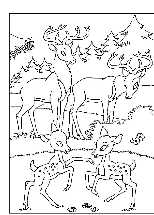 Dessin à colorier: Bambi (Films d'animation) #128730 - Coloriages à Imprimer Gratuits