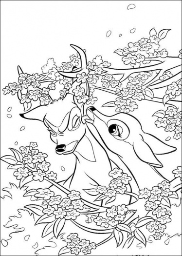 Dessin à colorier: Bambi (Films d'animation) #128751 - Coloriages à Imprimer Gratuits