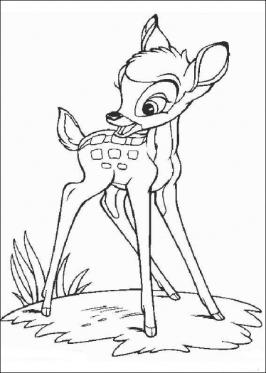 Dessin à colorier: Bambi (Films d'animation) #128755 - Coloriages à Imprimer Gratuits