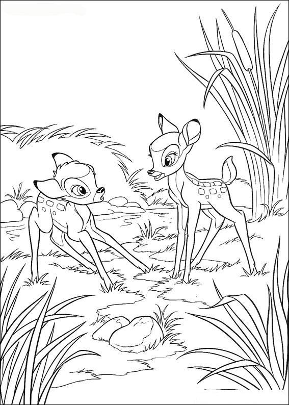 Dessin à colorier: Bambi (Films d'animation) #128781 - Coloriages à Imprimer Gratuits