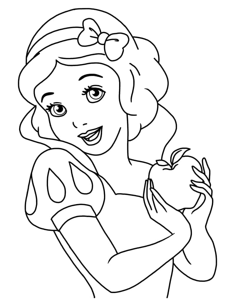 Coloriage gratuit Blanche Neige #178565 de la collection Films d'Animation à imprimer
