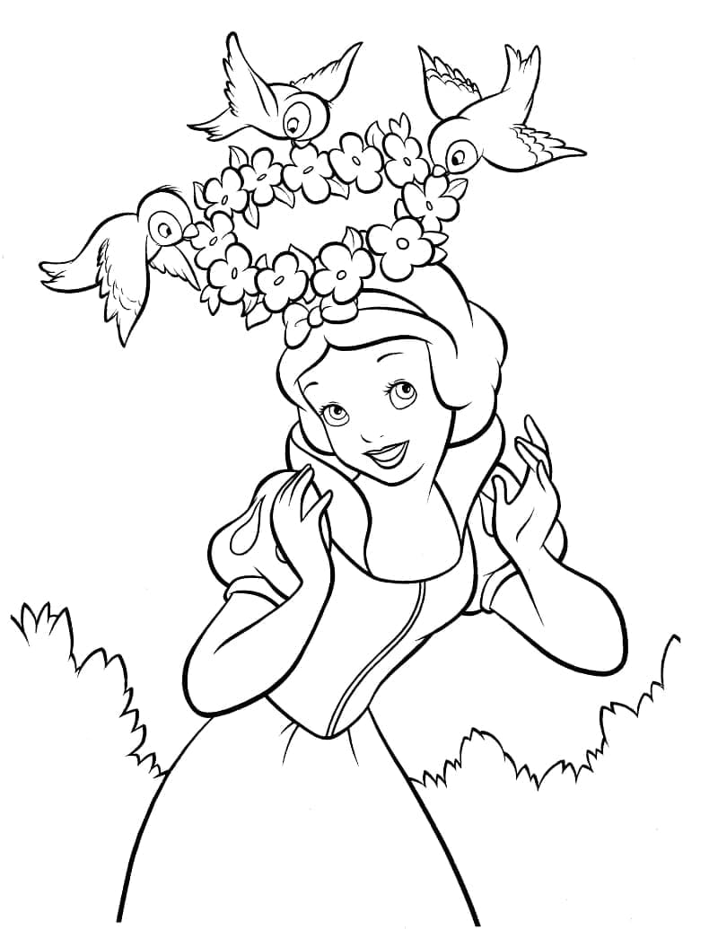 Coloriage gratuit Blanche Neige #178573 de la collection Films d'Animation à imprimer