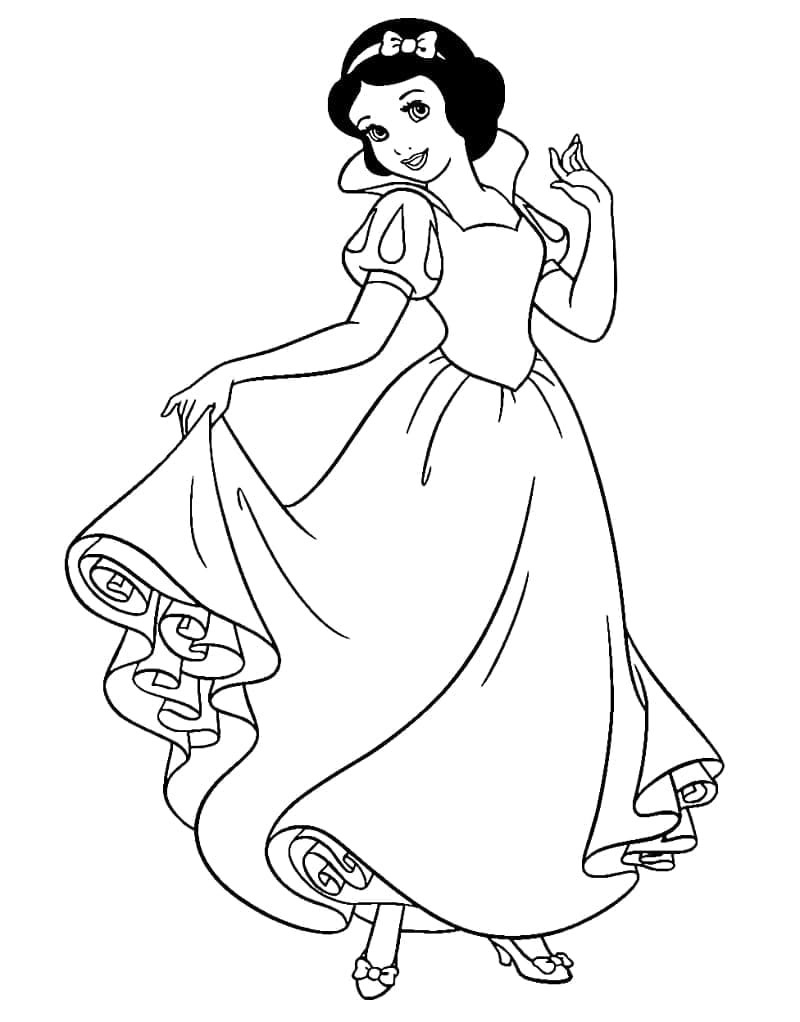 Coloriage gratuit Blanche Neige #178578 de la collection Films d'Animation à imprimer