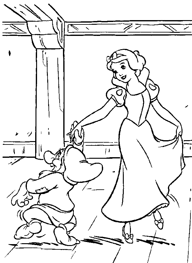 Dessin à colorier: Blanche Neige et les Sept Nains (Films d'animation) #133966 - Coloriages à Imprimer Gratuits