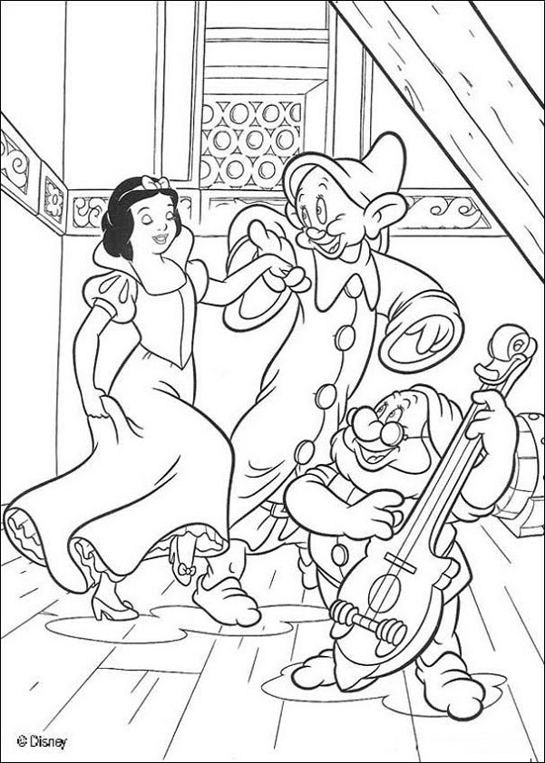 Dessin à colorier: Blanche Neige et les Sept Nains (Films d'animation) #133980 - Coloriages à Imprimer Gratuits