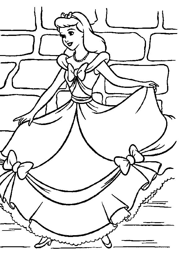 Dessin à colorier: Cendrillon (Films d'animation) #129484 - Coloriages à Imprimer Gratuits