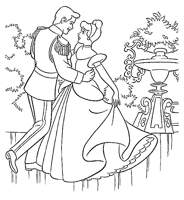 Dessin à colorier: Cendrillon (Films d'animation) #129487 - Coloriages à Imprimer Gratuits