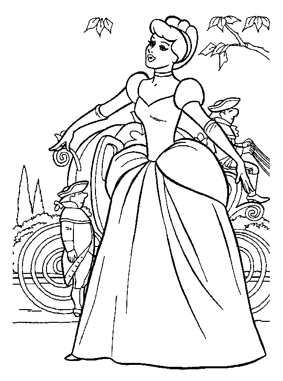 Dessin à colorier: Cendrillon (Films d'animation) #129524 - Coloriages à Imprimer Gratuits