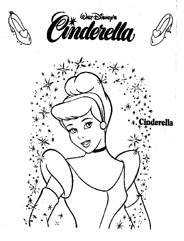 Dessin à colorier: Cendrillon (Films d'animation) #129555 - Coloriages à Imprimer Gratuits