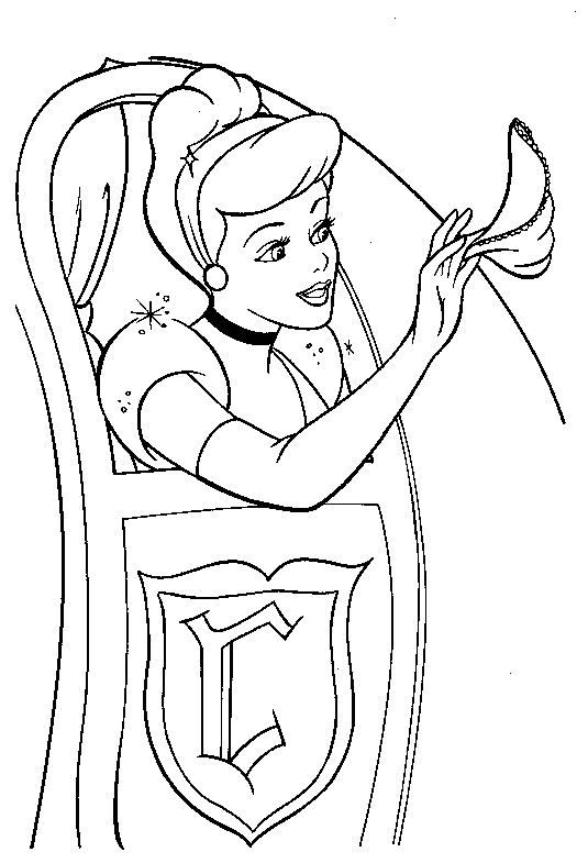 Dessin à colorier: Cendrillon (Films d'animation) #129568 - Coloriages à Imprimer Gratuits