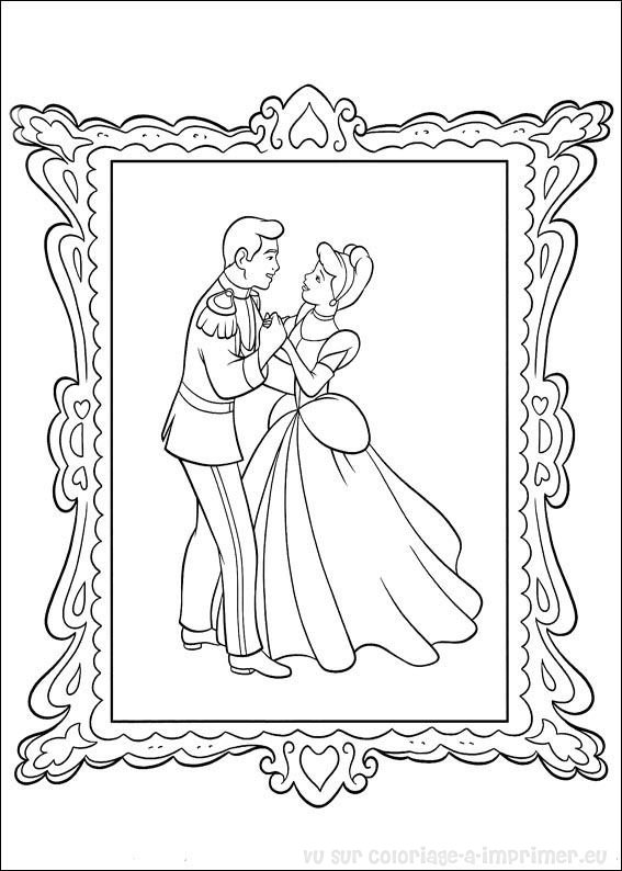 Dessin à colorier: Cendrillon (Films d'animation) #129592 - Coloriages à Imprimer Gratuits